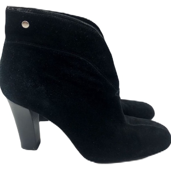 Franco Sarto Women's Black Suede Leather Booties - Picture 1 of 12